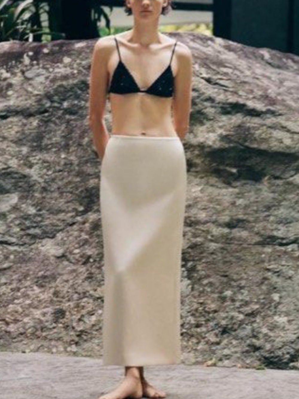 NWT Zara Sleek Cream Pencil Straight Maxi Skirt - Women's Skirt